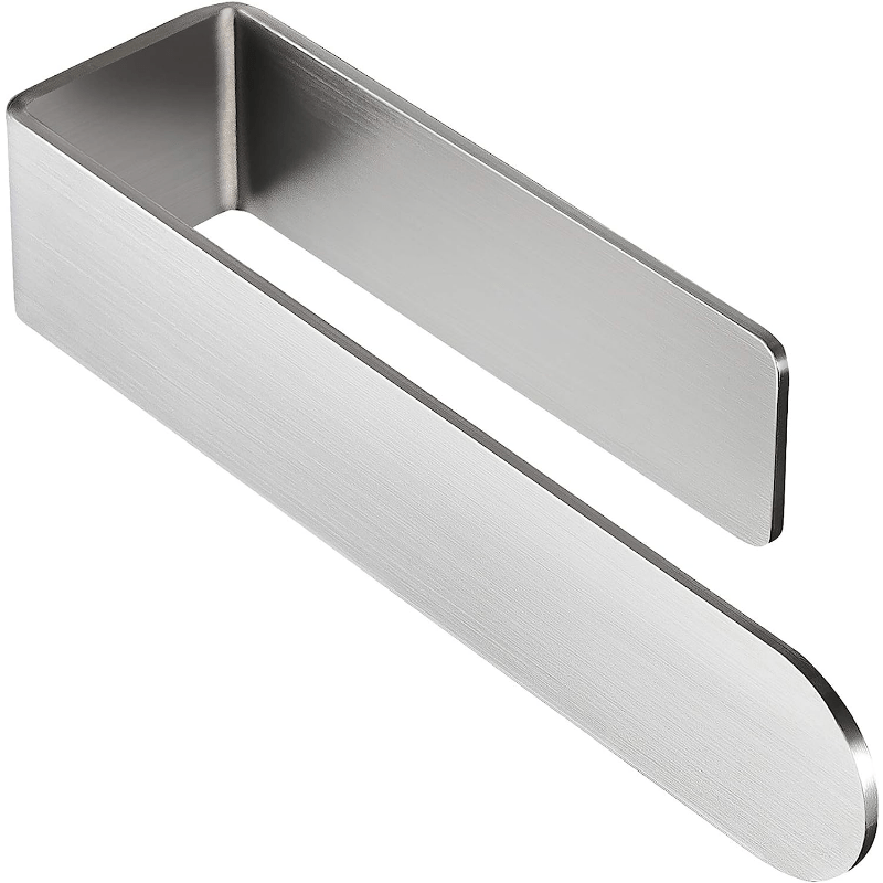 Stainless Steel Wall Mounted Towel Holder Self Adhesive Easy Installation