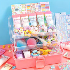 Large 3-Layer Portable Storage Box for Cosmetics, Tools, Nail Art & Supplies
