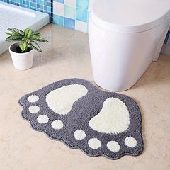 Soft Non-Slip Foot Shaped Bath Mat Microfiber Bath Rug