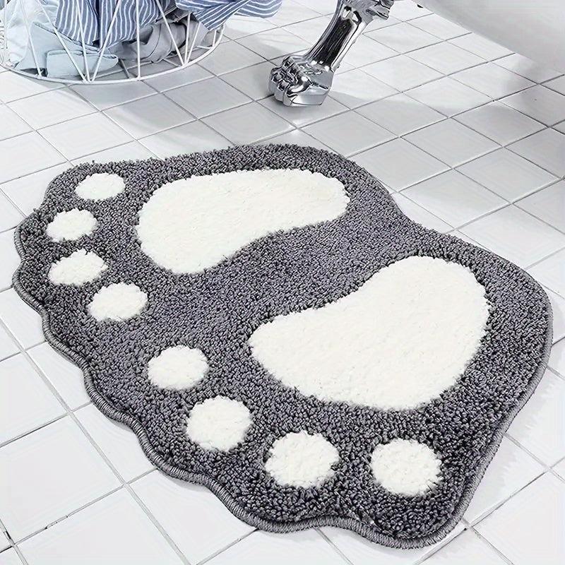 Soft Non-Slip Foot Shaped Bath Mat Microfiber Bath Rug