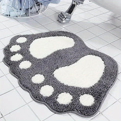 Soft Non-Slip Foot Shaped Bath Mat Microfiber Bath Rug