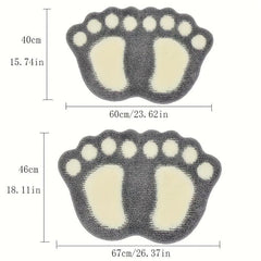 Soft Non-Slip Foot Shaped Bath Mat Microfiber Bath Rug