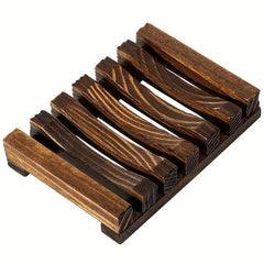 Self Draining Wooden Soap Dish - Stylish Soap Holder for Bathroom