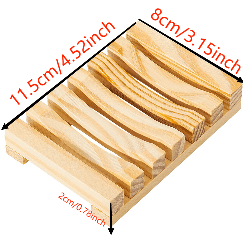 Self Draining Wooden Soap Dish - Stylish Soap Holder for Bathroom