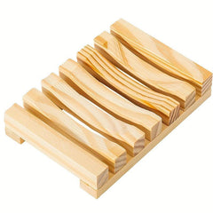 Self Draining Wooden Soap Dish - Stylish Soap Holder for Bathroom
