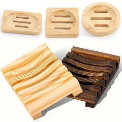Self Draining Wooden Soap Dish - Stylish Soap Holder for Bathroom