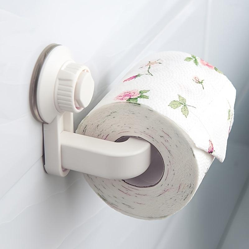 Toilet Paper Holder Self-adhesive Suction Cup Rack Bathroom Towel Shelf