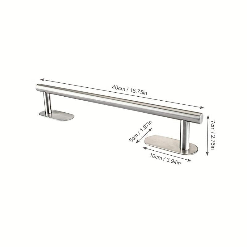 Rustproof Stainless Steel Self Adhesive Towel Rack Wall Mounted Shelf