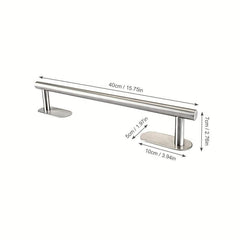 Rustproof Stainless Steel Self Adhesive Towel Rack Wall Mounted Shelf