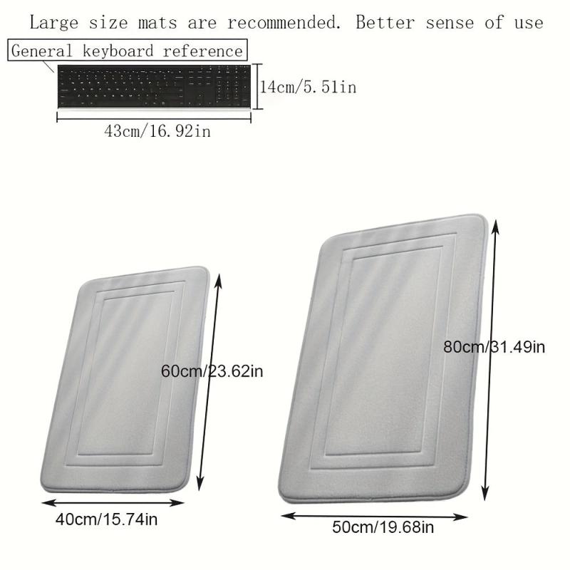Soft Memory Foam Toilet Bath Mat - Cozy & Absorbent - Non Slip Bath Rug