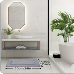 Soft Memory Foam Toilet Bath Mat - Cozy & Absorbent - Non Slip Bath Rug