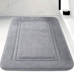 Soft Memory Foam Toilet Bath Mat - Cozy & Absorbent - Non Slip Bath Rug