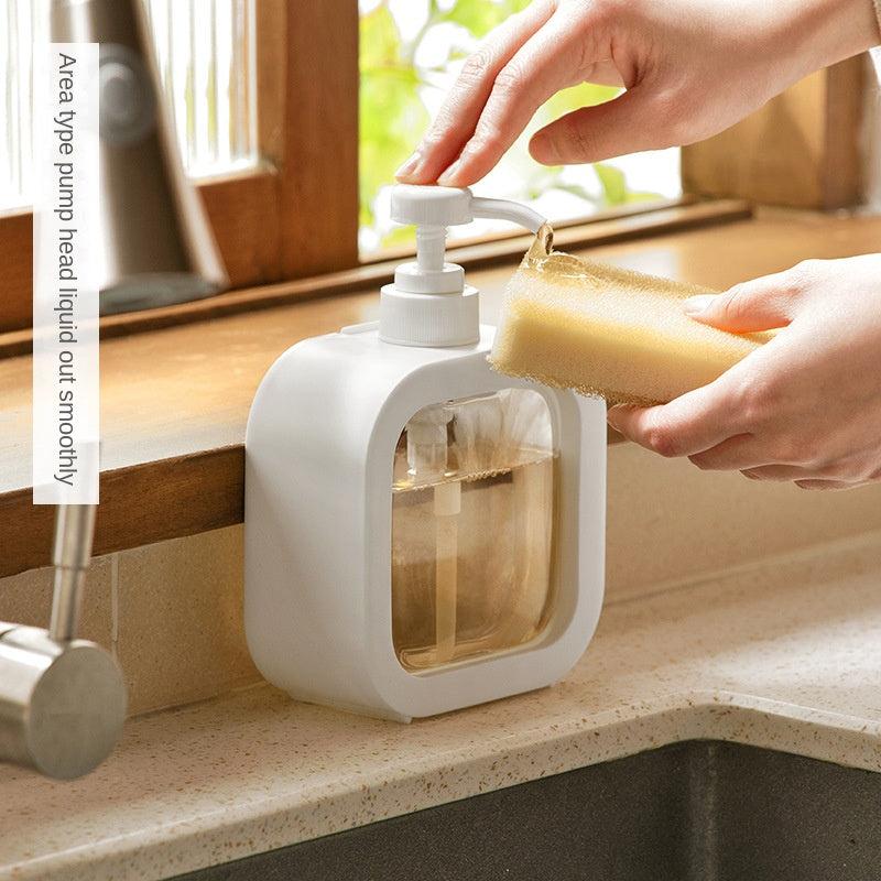 2pcs Clear Soap Dispenser Bottles Press Lotion Dispenser Large Capacity