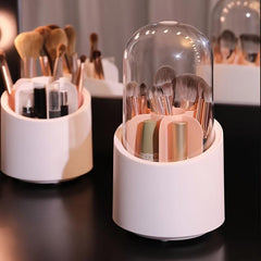Makeup Brush Bucket with Lipstick Shelf