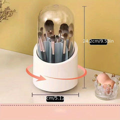Makeup Brush Bucket with Lipstick Shelf