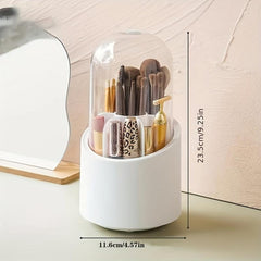 Makeup Brush Bucket with Lipstick Shelf