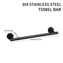 5pcs Bathroom Towel Bar Set 304 Stainless Steel Towel Rack Set