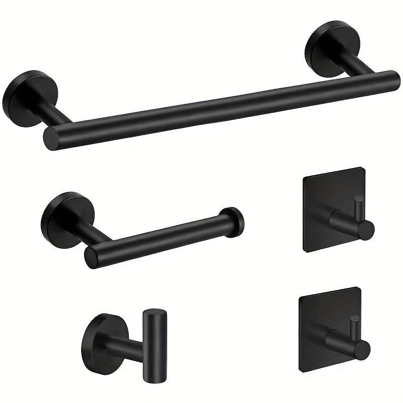 5pcs Bathroom Towel Bar Set 304 Stainless Steel Towel Rack Set