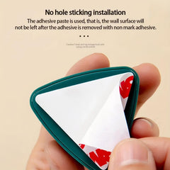 Triangle Towel Plug Holder Bathroom Storage Hanger Wall Mounted Rack