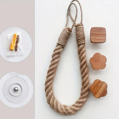 Hemp Rope Toilet Roll Paper Holder Wall Mounted Tissue Storage Rack
