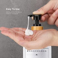 3pcs Soap Dispenser Bottles 500ml with Pump Bathroom Labels