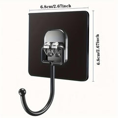 5pcs Adhesive Wall Hooks Stainless Coat Hangers