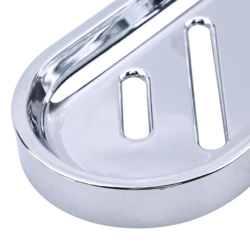 Adjustable Shower Rod Slide Bathroom Soap Holder Soap Dish