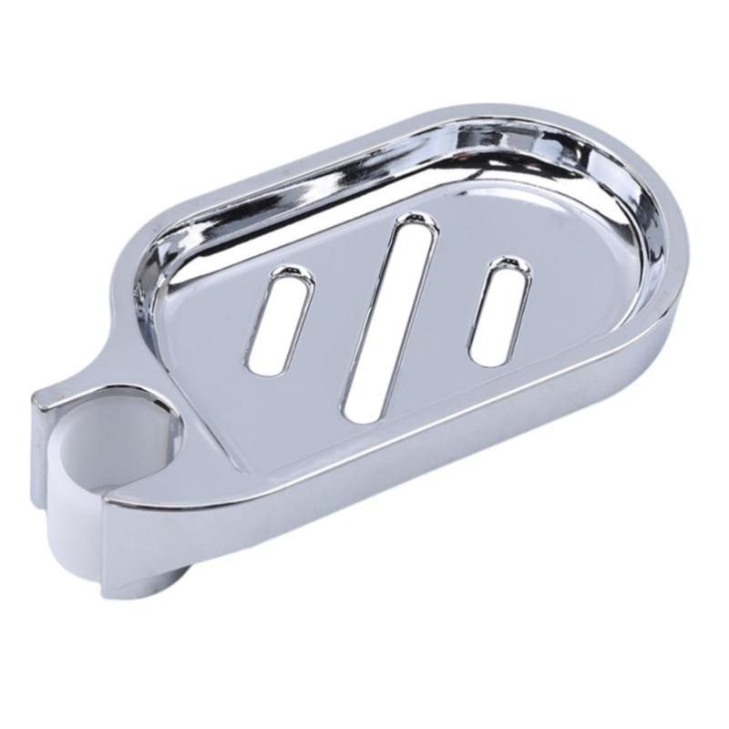 Adjustable Shower Rod Slide Bathroom Soap Holder Soap Dish