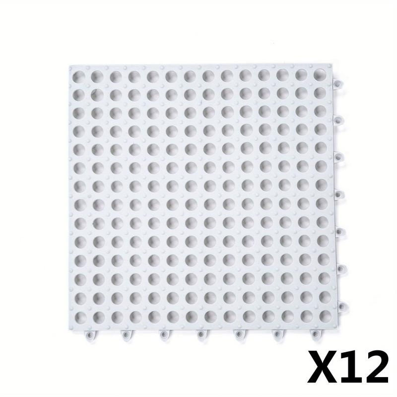 12pcs Anti Slip Bathroom Floor Mat Waterproof Carpet Square Area Rug