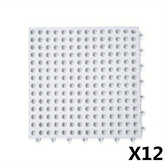 12pcs Anti Slip Bathroom Floor Mat Waterproof Carpet Square Area Rug