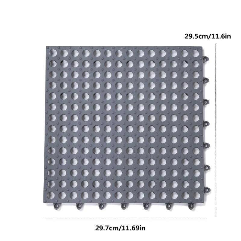 12pcs Anti Slip Bathroom Floor Mat Waterproof Carpet Square Area Rug