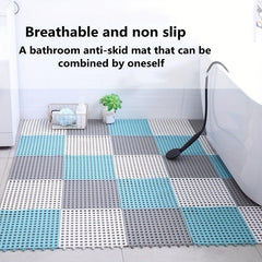 12pcs Anti Slip Bathroom Floor Mat Waterproof Carpet Square Area Rug