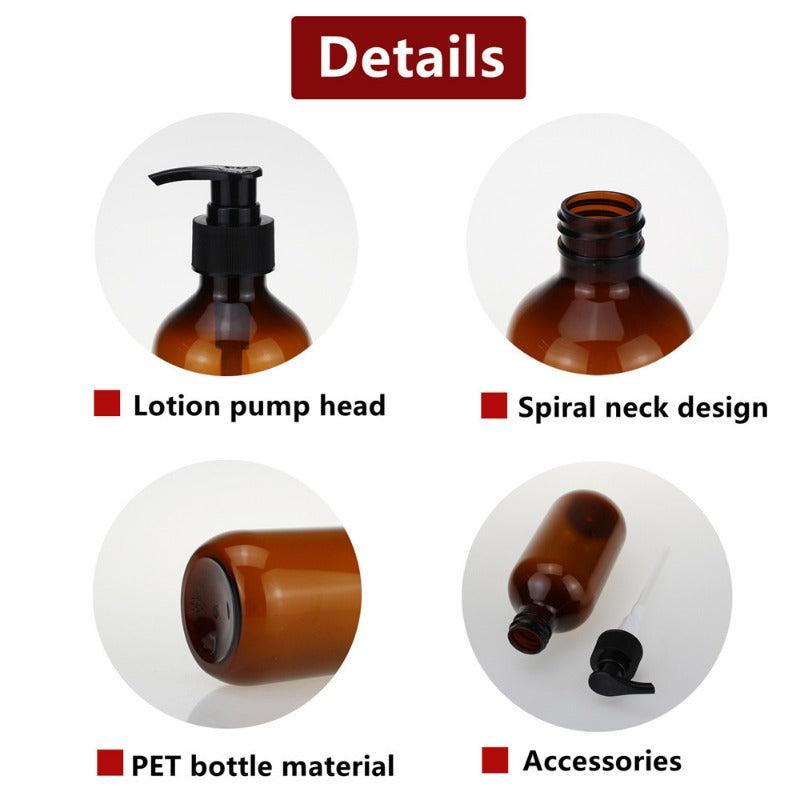 Brown Soap Dispenser Countertop Lotion Bottle Pump Bathroom