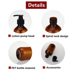 Brown Soap Dispenser Countertop Lotion Bottle Pump Bathroom