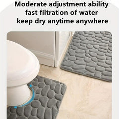 3pcs Non Slip Bathroom Rugs Set Quick Absorption Bathroom Decor