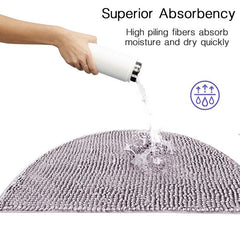 Chenille Semicircle Shaggy Rug Bathroom Carpet Soft Doormat