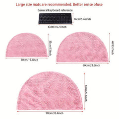 Chenille Semicircle Shaggy Rug Bathroom Carpet Soft Doormat