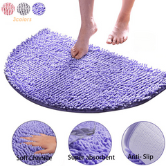 Chenille Semicircle Shaggy Rug Bathroom Carpet Soft Doormat