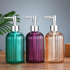Glass Soap Dispenser 400ml Countertop Lotion Bottle Pump Refillable Bathroom