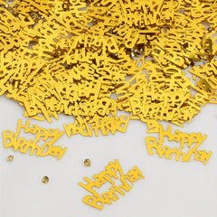 10g Happy Birthday Confetti Golden Silvery with Diamonds Decor