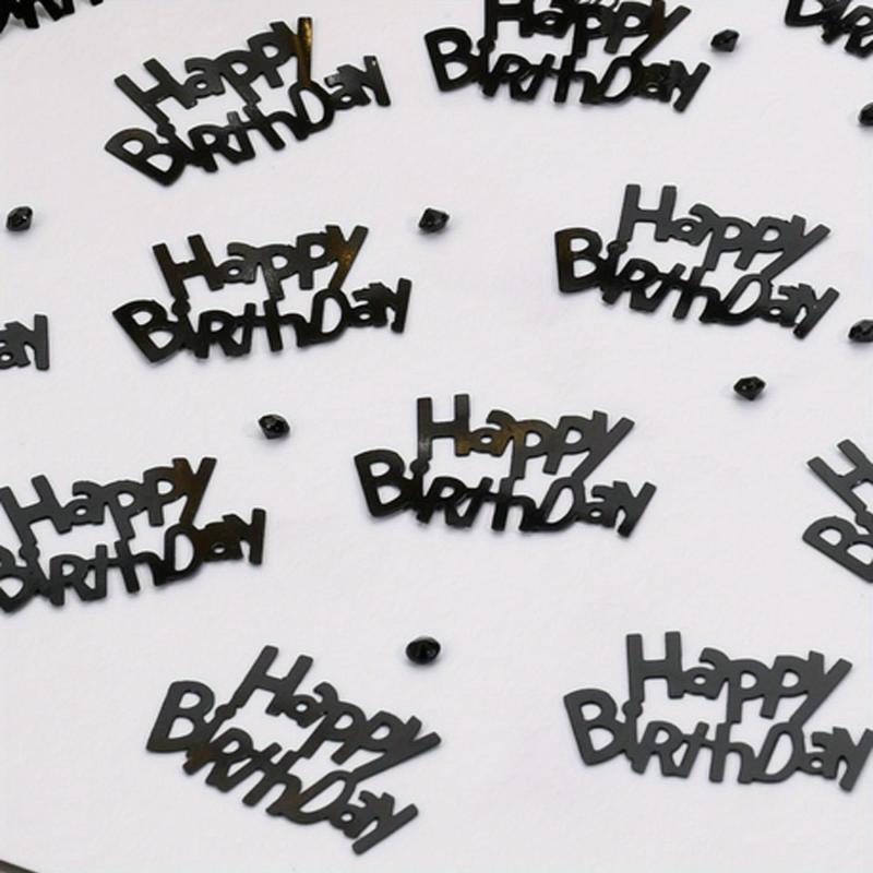 10g Happy Birthday Confetti Golden Silvery with Diamonds Decor