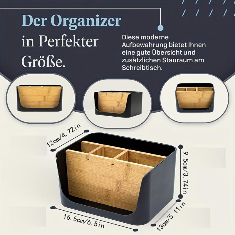 Desktop Storage Box Office Organizer Phone Tablet Stand Pen Rack Letter Holder
