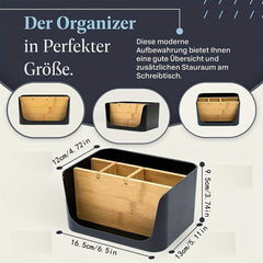 Desktop Storage Box Office Organizer Phone Tablet Stand Pen Rack Letter Holder