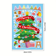 Xmas Window & Toilet Stickers Static Decorations Gift