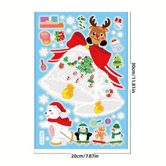 Xmas Window & Toilet Stickers Static Decorations Gift