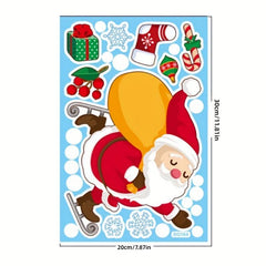 Xmas Window & Toilet Stickers Static Decorations Gift