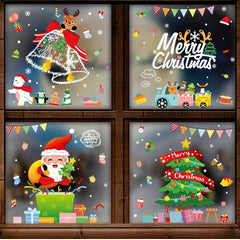 Xmas Window & Toilet Stickers Static Decorations Gift