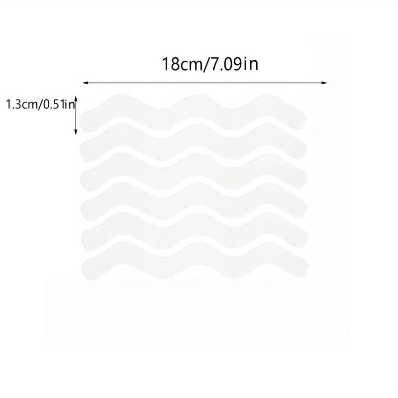 6pcs S-shaped Anti-skid Shower Stickers for Bathtub, Stairs