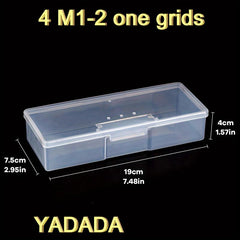 Portable Clear Cosmetic Storage Box with Lid for Nail Art and Manicure
