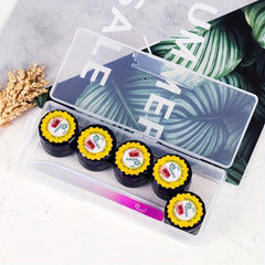 Portable Clear Cosmetic Storage Box with Lid for Nail Art and Manicure